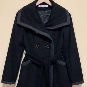 Kenneth Cole New York Wool Belted Coat